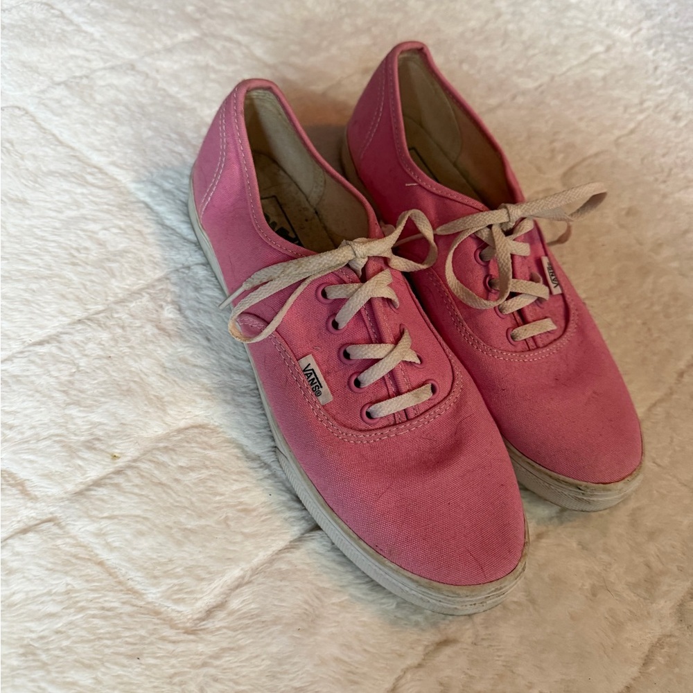 Vans Pink Canvas Low-Top Sneakers - Picture 2 of 3